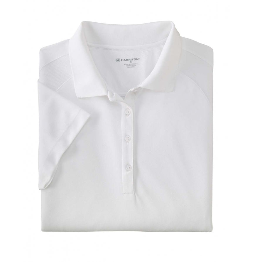 Harriton Women's Polytech Mesh Insert Polo
